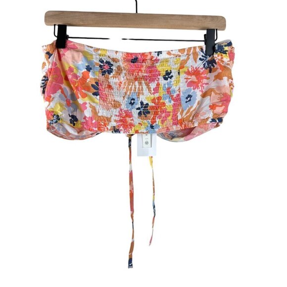 NWT Roxy White Floral Printed Island Hops Halter Tube Top - Picture 7 of 7